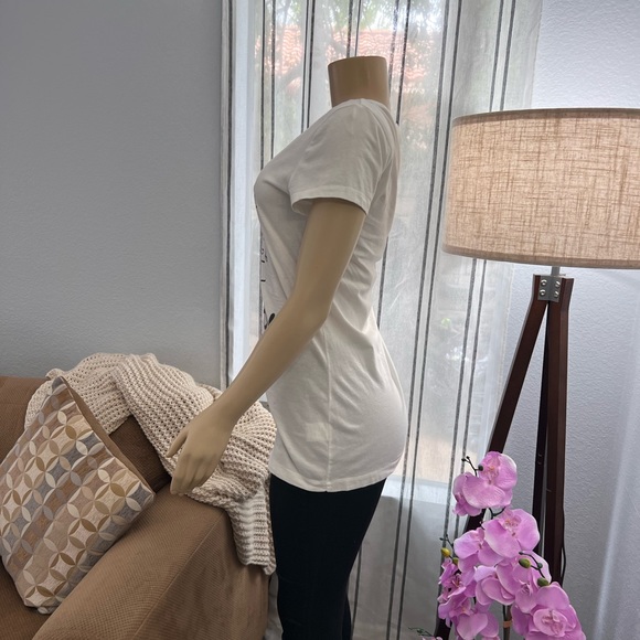 Spao White T-Shirt Top Size L Large Crayon Shinchan A Super Mischievous Boy - Picture 3 of 8